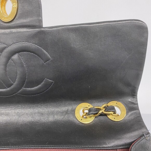 Chanel Shoulder Bag, Large Matelasse, Double Chain, Lambskin, Black, Women's - Picture 10 of 16